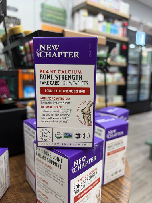 New Chapter Calcium Supplement – Bone Strength Organic Plant Calcium with Vitamin K2 + D3 + Magnesium, Vegetarian, Gluten Free - 120 count (40 day supply)
