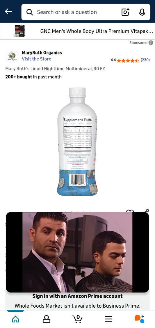 MaryRuth's Liquid Nighttime Multimineral | NO Melatonin | Bedtime Routine | Magnesium Citrate | Calcium | Zinc | Vitamin D3 | Available in 4 Flavors | Vegan | Sugar Free | Gluten Free | 32 Oz