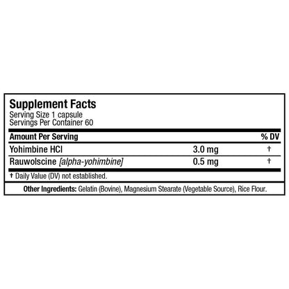 ALLMAX Yohimbine + Rauwolscine Fat Burner Capsules, 60 Count