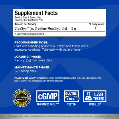 ALLMAX Essentials CREATINE - 1000 g Powder - Improves Performance & Training Intensity - Vegan & Gluten Free - 200 Servings