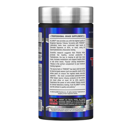 ALLMAX TRIBX90 - 90 Capsules, Pack of 2 - Natural Testosterone Booster - Delivers Bulgarian Species Tribulus Terrestris - 90% Furostanolic Saponins - 180 Total Servings