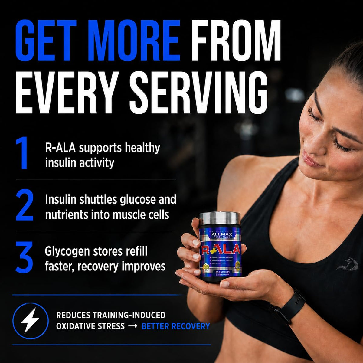 ALLMAX R+ALA Antioxidant Capsules, 60 Count