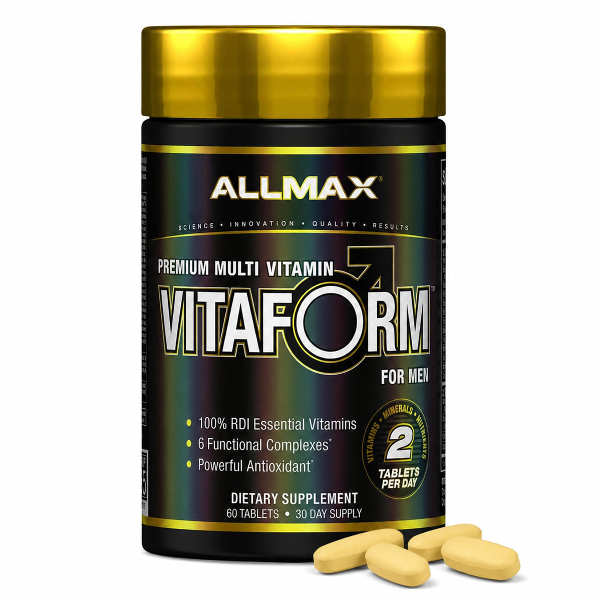 ALLMAX Vitaform Multivitamin Tablets for Men, 60 Count