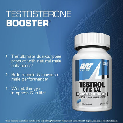 GAT SPORT Testrol Test Booster for Men, 60 Tablets