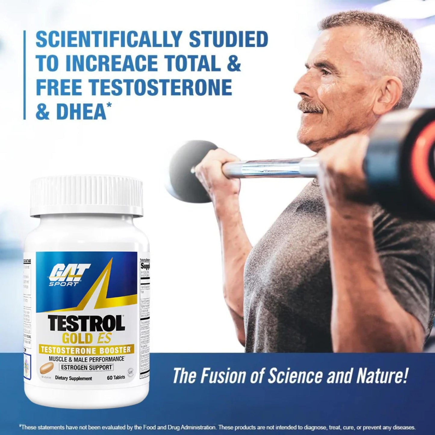 GAT SPORT Testrol Test Booster for Men, 60 Tablets