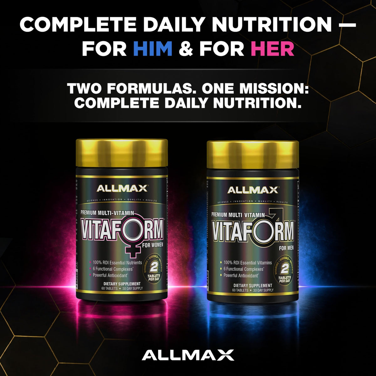 ALLMAX Vitaform Multivitamin Tablets for Men, 60 Count