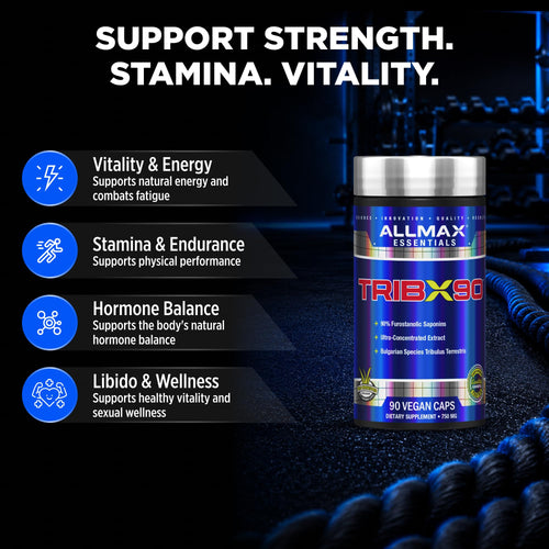 ALLMAX TribX90 Testosterone Booster Capsules, 90 Count