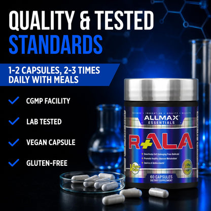 ALLMAX R+ALA Antioxidant Capsules, 60 Count