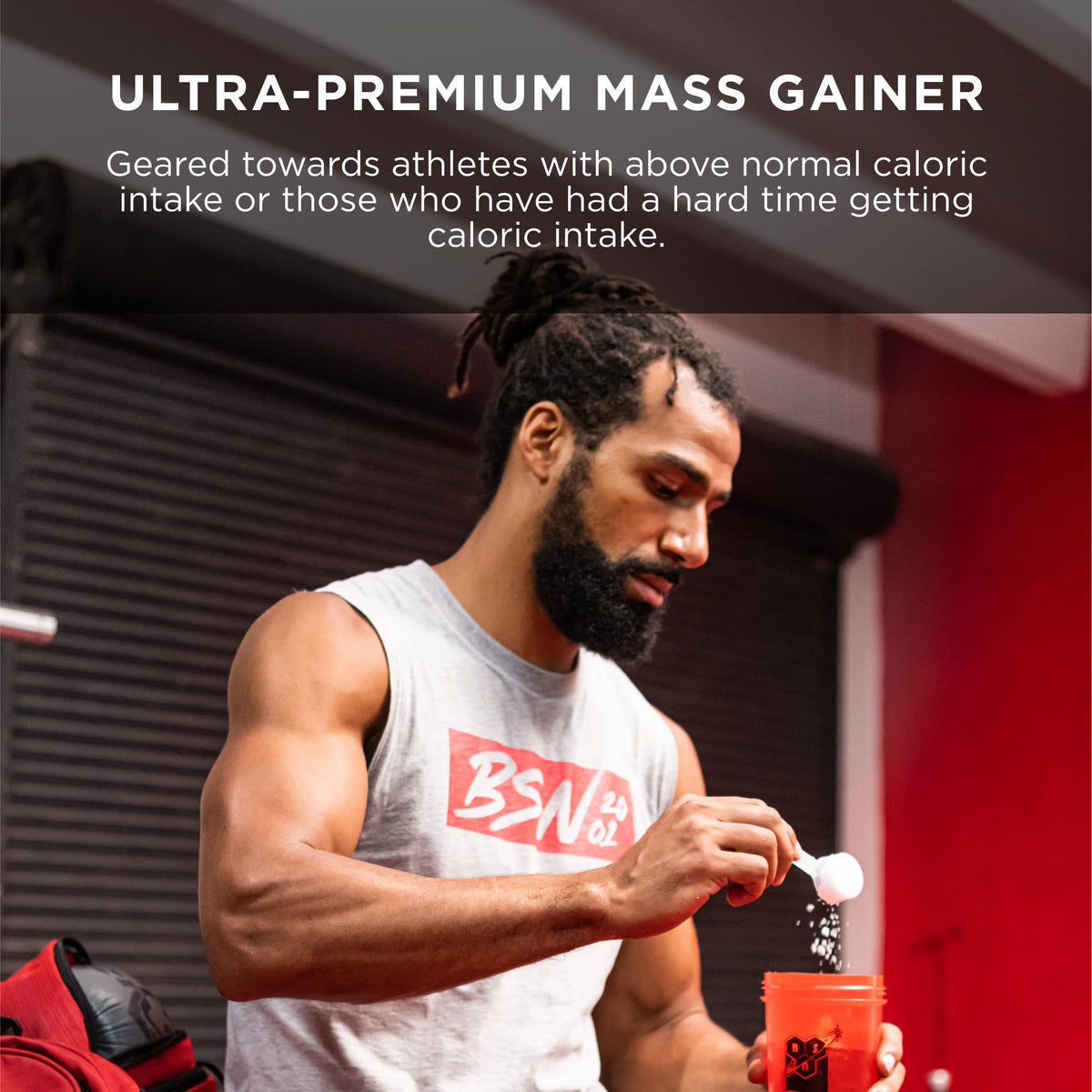 BSN True-Mass Weight Gainer, Muscle Mass Gainer Protein Powder, Vanilla Ice Cream, 5.82 Pound