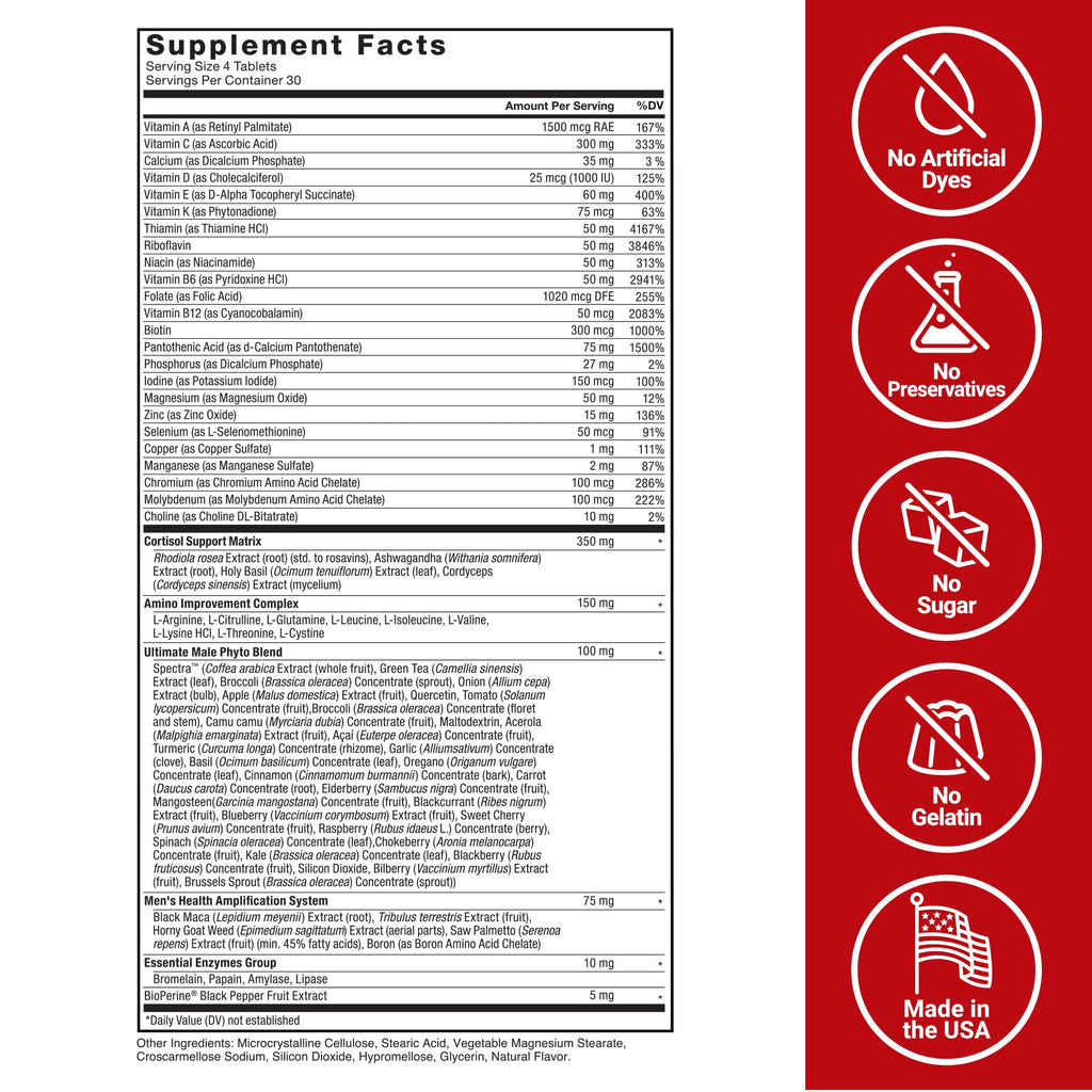Force Factor Test X180 Multivitamin for Men with Testosterone Support