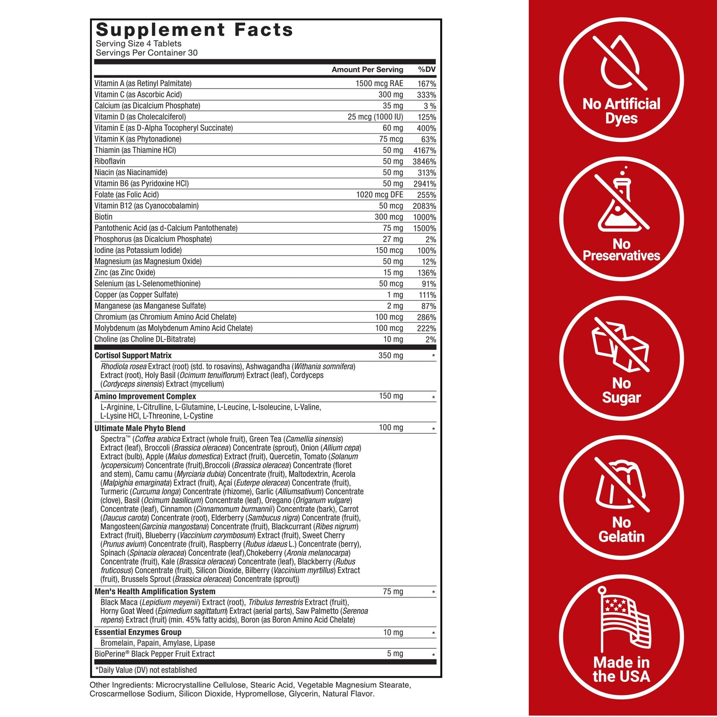 Force Factor Test X180 Multivitamin for Men with Testosterone Support