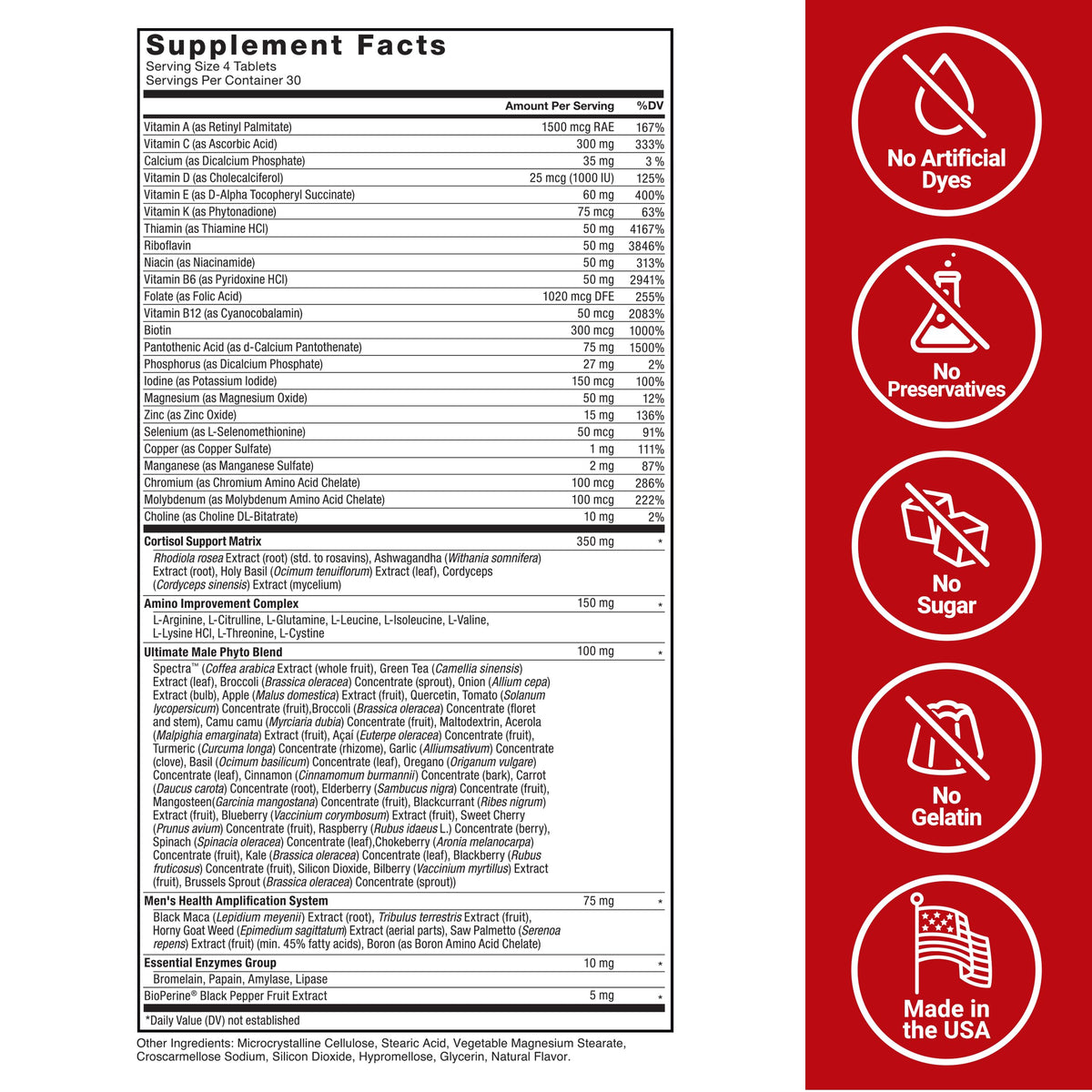 Force Factor Test X180 Multivitamin for Men with Testosterone Support