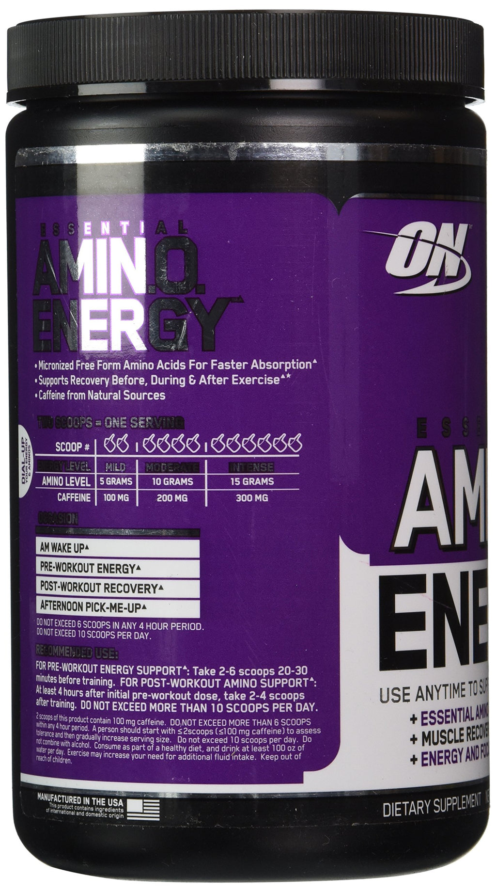 Optimum Nutrition Essential Amino Energy Concord Grape - 30 Servings, 9.5 oz