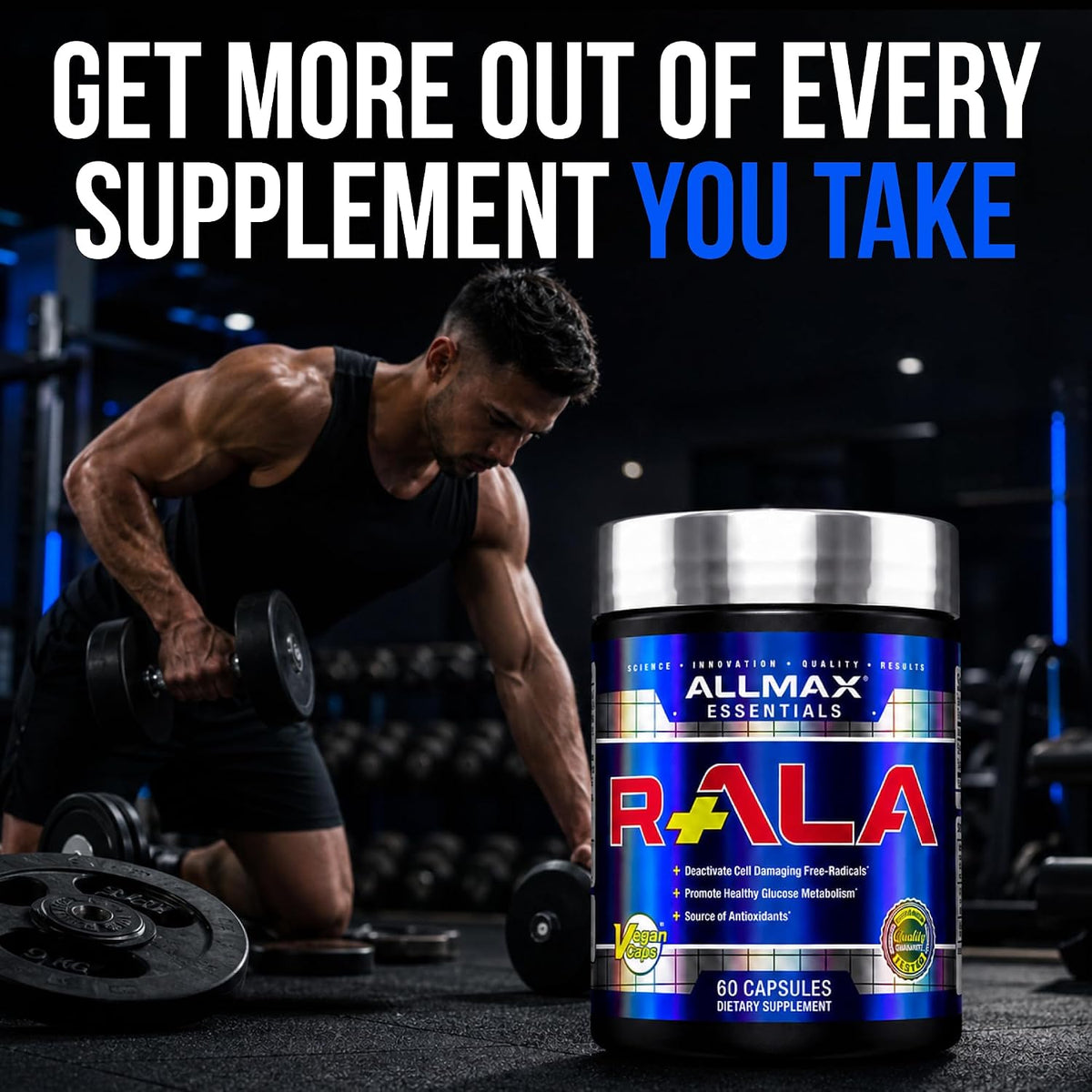 ALLMAX R+ALA Antioxidant Capsules, 60 Count