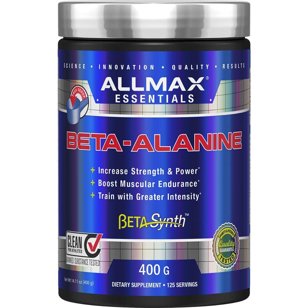 ALLMAX Beta-Alanine Powder, Unflavored, 400 g, 125 Servings