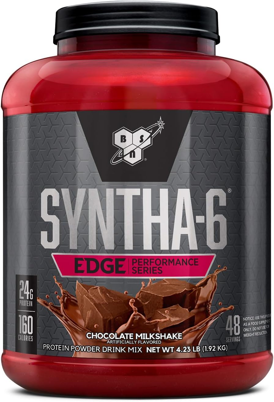 BSN SYNTHA-6 Edge Protein Powder, Low Sugar, 24g Protein, 48 Servings