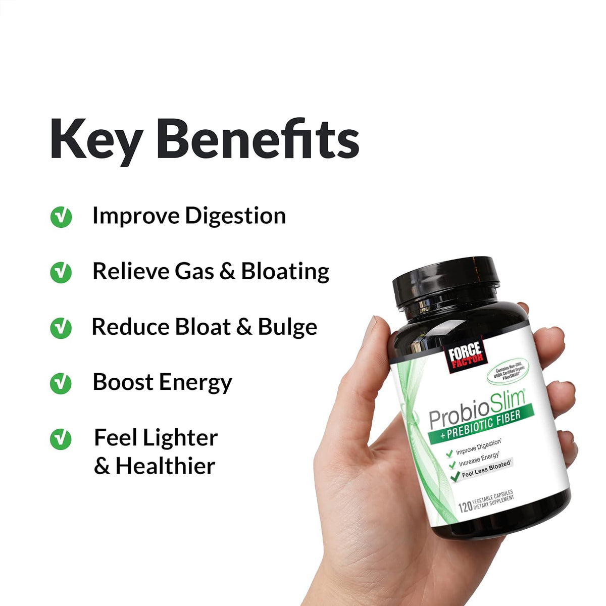 Force Factor ProbioSlim + Prebiotic Fiber Weight-Loss Supplement