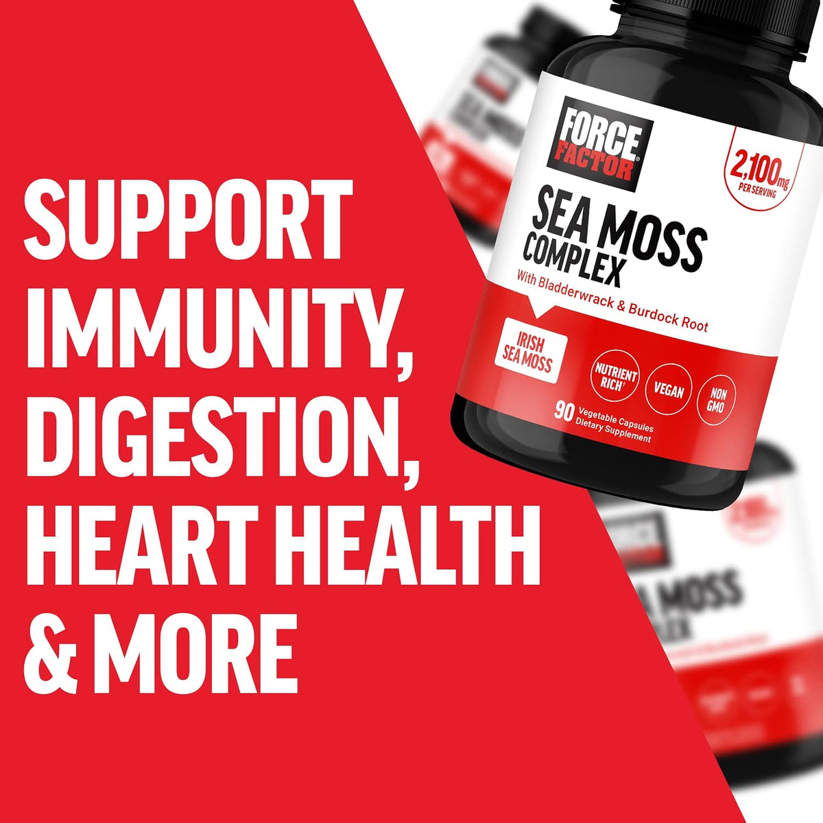 Force Factor Irish Sea Moss Capsules with Burdock & Bladderwrack