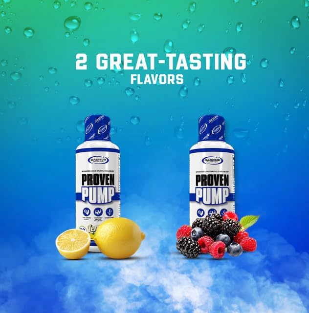 Gaspari Nutrition Proven Pump, Advanced Liquid Muscle Volumizer, Helps to Enhance Your Pump, Ultimate Add-On to Your Preworkout Stack (32 Servings, Mixed Berry)