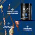 Jocko Fuel Collagen Powder with Colostrum – 15g Hydrolyzed Collagen + 2g First-Milking Colostrum – Dual Action for Gut Health, Joint Support, and Immune Defense – Recovery Supplement (30 Servings)