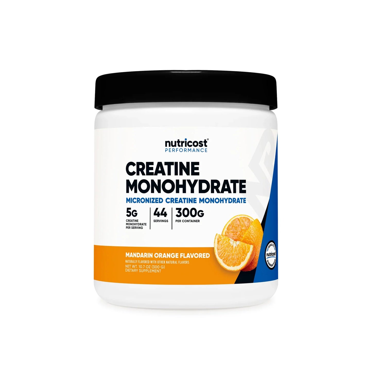 Nutricost Performance  Creatine Monohydrate Powder  (Mandarin Orange Flavored 10.7 Oz 5 G(300 G)-High Quality Micronized Creatine Supplement - Vegan, Non-GMO, Gluten Free