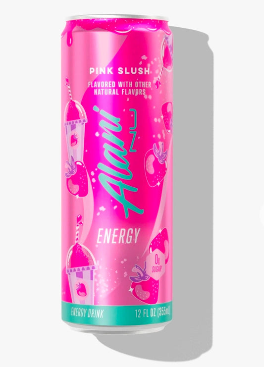 Alani Nu PINK SLUSH, Sugar Free, Low Calorie Energy Drinks, 200mg Caffeine, Biotin, B Vitamins, Zero Sugar, 10 Calories, 12 Fl Oz Can
