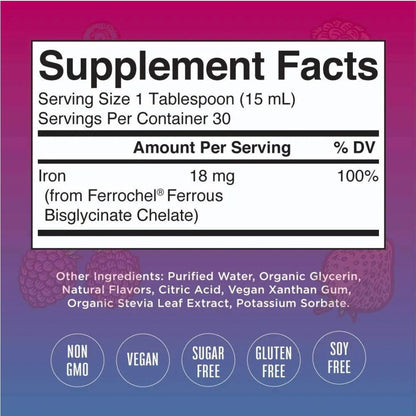 MaryRuth’s Liquid Iron | Iron Supplement for Women Men & Kids | Red Blood Cell Formation | Oxygen Support | Energy Metabolism | Ages 4 & Up | Sugar Free | Vegan | Non-GMO | Gluten Free | 15.22 Fl Oz