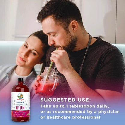 MaryRuth’s Liquid Iron | Iron Supplement for Women Men & Kids | Red Blood Cell Formation | Oxygen Support | Energy Metabolism | Ages 4 & Up | Sugar Free | Vegan | Non-GMO | Gluten Free | 15.22 Fl Oz