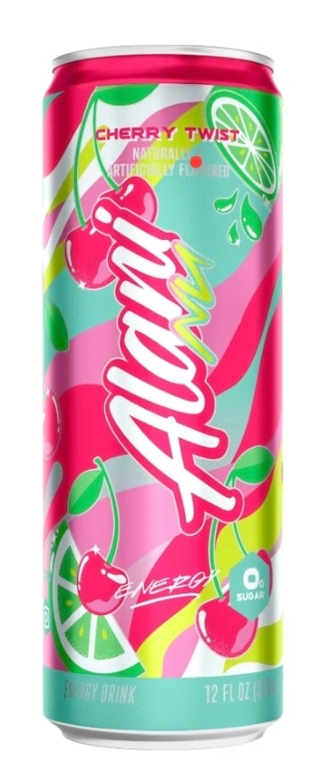Alani Nu CHERRY TWIST Sugar Free, Low Calorie Energy Drinks, 200mg Caffeine, Biotin B Vitamins, Zero Sugar, 15 Calories, 12 Fl Oz Can