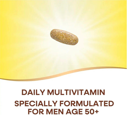 Nature's Way Alive! Ultra Potency Multivitamin for Men 50 Plus, Complete High Potency Formula with Vitamin D3, C, E, Methyl B12, Supports Cellular Energy, Heart, Brain, and Eye Health,* 150 Tablets