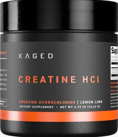 Kaged Creatine HCl Powder | 7X Concentrated vs Mono | Muscle Building & Recovery | High Absorption | No Bloating | Creatine for Men & Women | Vegan, Gluten Free | Lemon Lime | 75 Servings