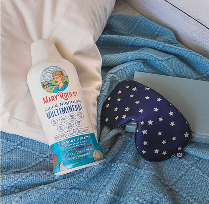 MaryRuth's Liquid Nighttime Multimineral | NO Melatonin | Bedtime Routine | Magnesium Citrate | Calcium | Zinc | Vitamin D3 | Available in 4 Flavors | Vegan | Sugar Free | Gluten Free | 32 Oz
