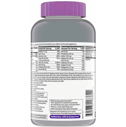 Centrum Silver Women 50 Plus, 275 Tablets per Bottle, with Higher Levels of Vitamin C & Zinc