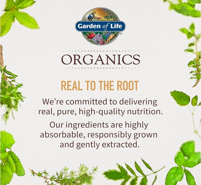 Garden of Life Organics Men's 40+ Multivitamin with Prostate Support, B12 & Vitamins – Vegan Daily Whole Food Multivitamin, Non-GMO, Certified Organic, 120 Tablets