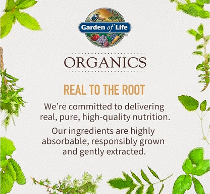 Garden of Life Organics Men's 40+ Multivitamin with Prostate Support, B12 & Vitamins – Vegan Daily Whole Food Multivitamin, Non-GMO, Certified Organic, 120 Tablets