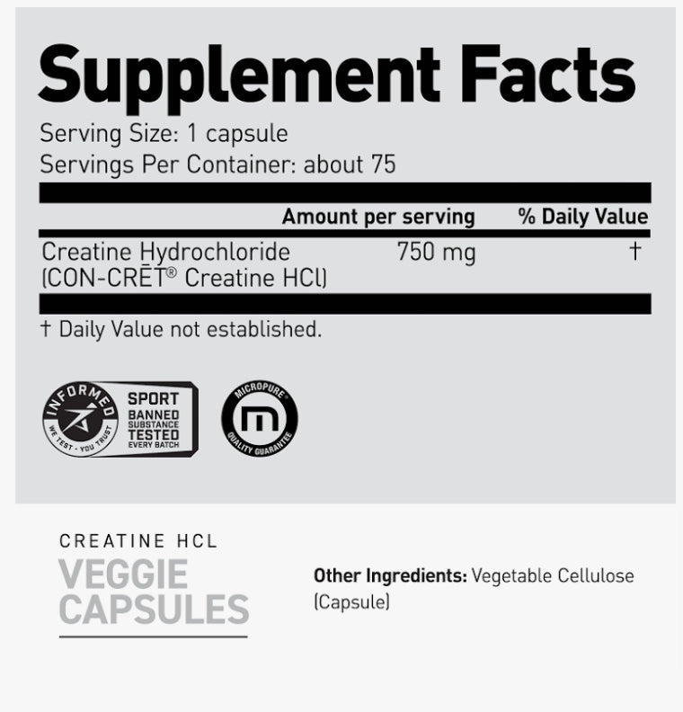 Kaged Creatine HCl Powder | 7X Concentrated vs Mono | Muscle Building & Recovery | High Absorption | No Bloating | Creatine for Men & Women | Vegan, Gluten Free | Lemon Lime | 75 Servings